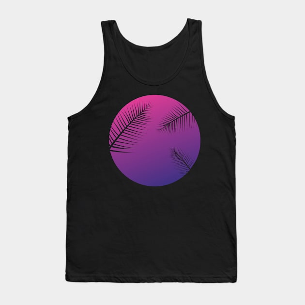 Purple Pink Leaves in a Circle | Positivity Tank Top by Art by Ergate